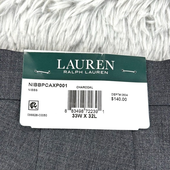 Lauren Ralph Lauren Pants Men's‎ 33x31.5 Gray NWT High Performance Wool Flex - Picture 2 of 11